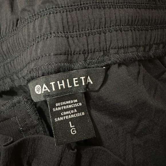 Athleta Trekkie High Rise Parachute Pant black current style 681039 size large - Picture 2 of 9
